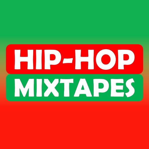 Hip-Hop Mixtape poster with white letters on a red and green background