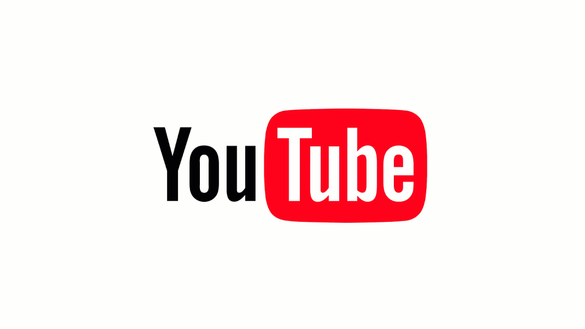 YouTube gif. The YouTube logo with th red play button rotates on a white background